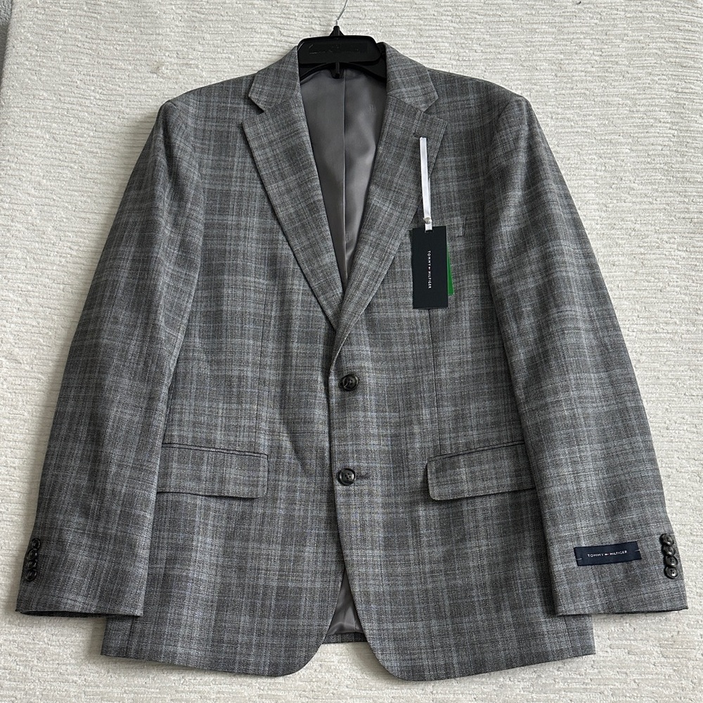Tommy Hilfiger Gray Patterned Blazer NWT